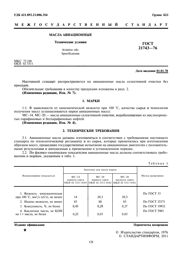 ГОСТ 21743-76