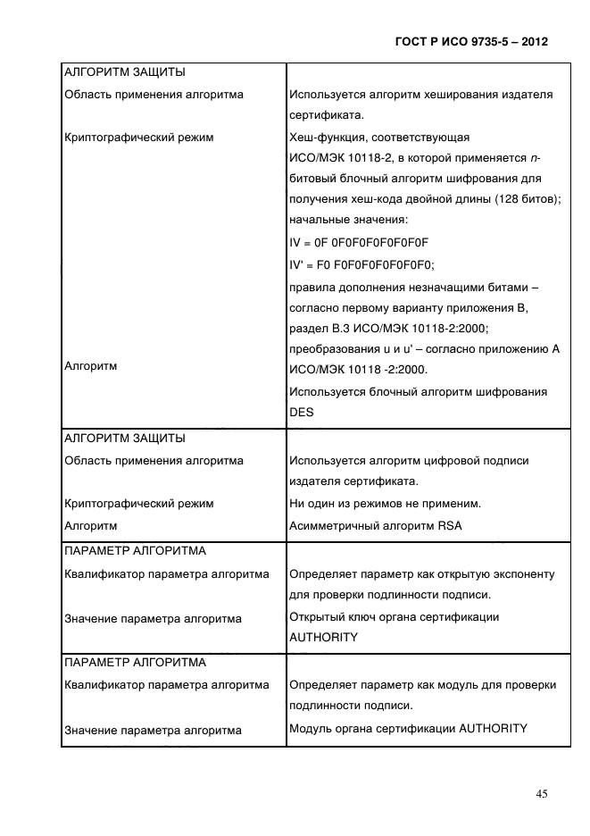 ГОСТ Р ИСО 9735-5-2012