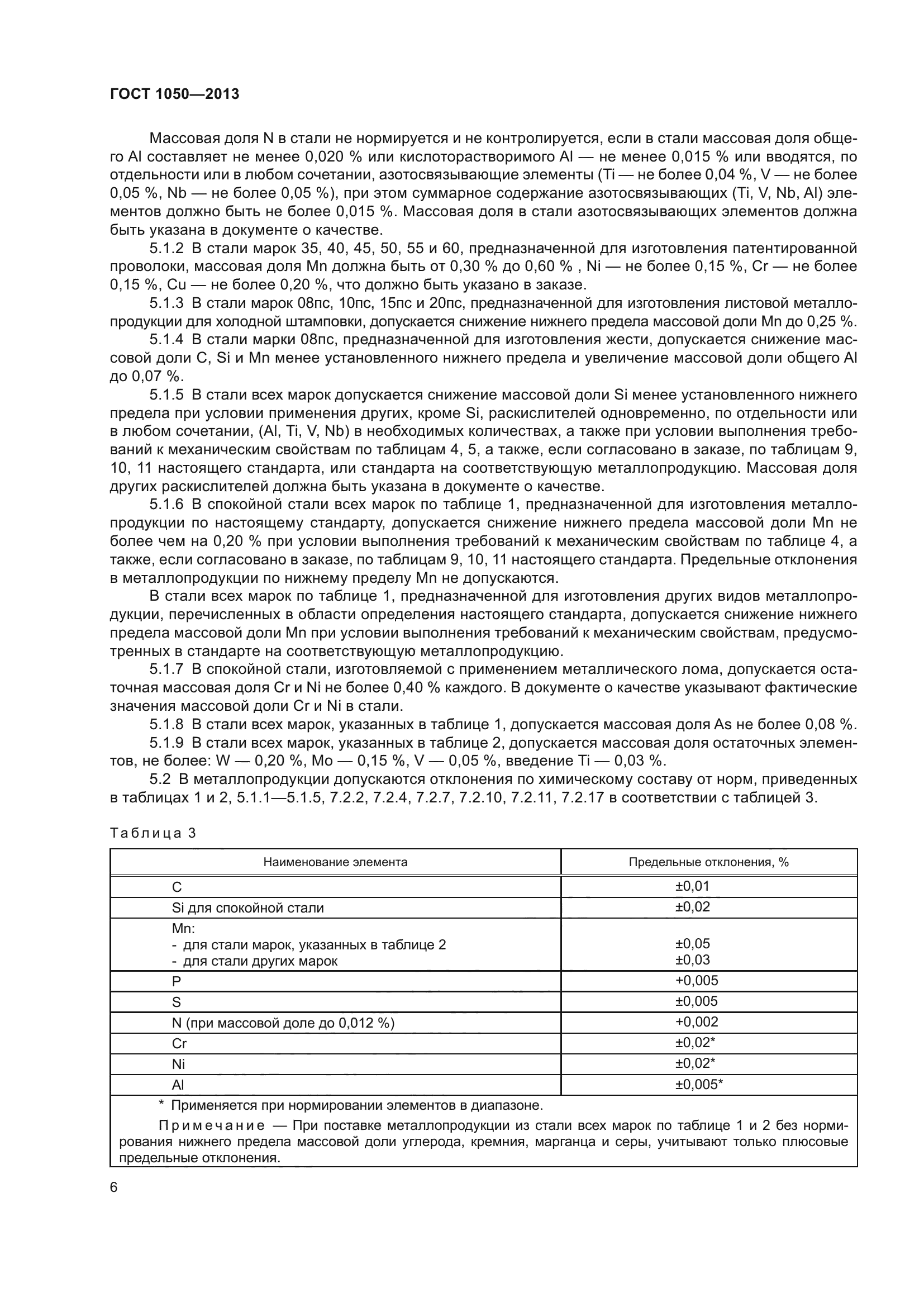 ГОСТ 1050-2013