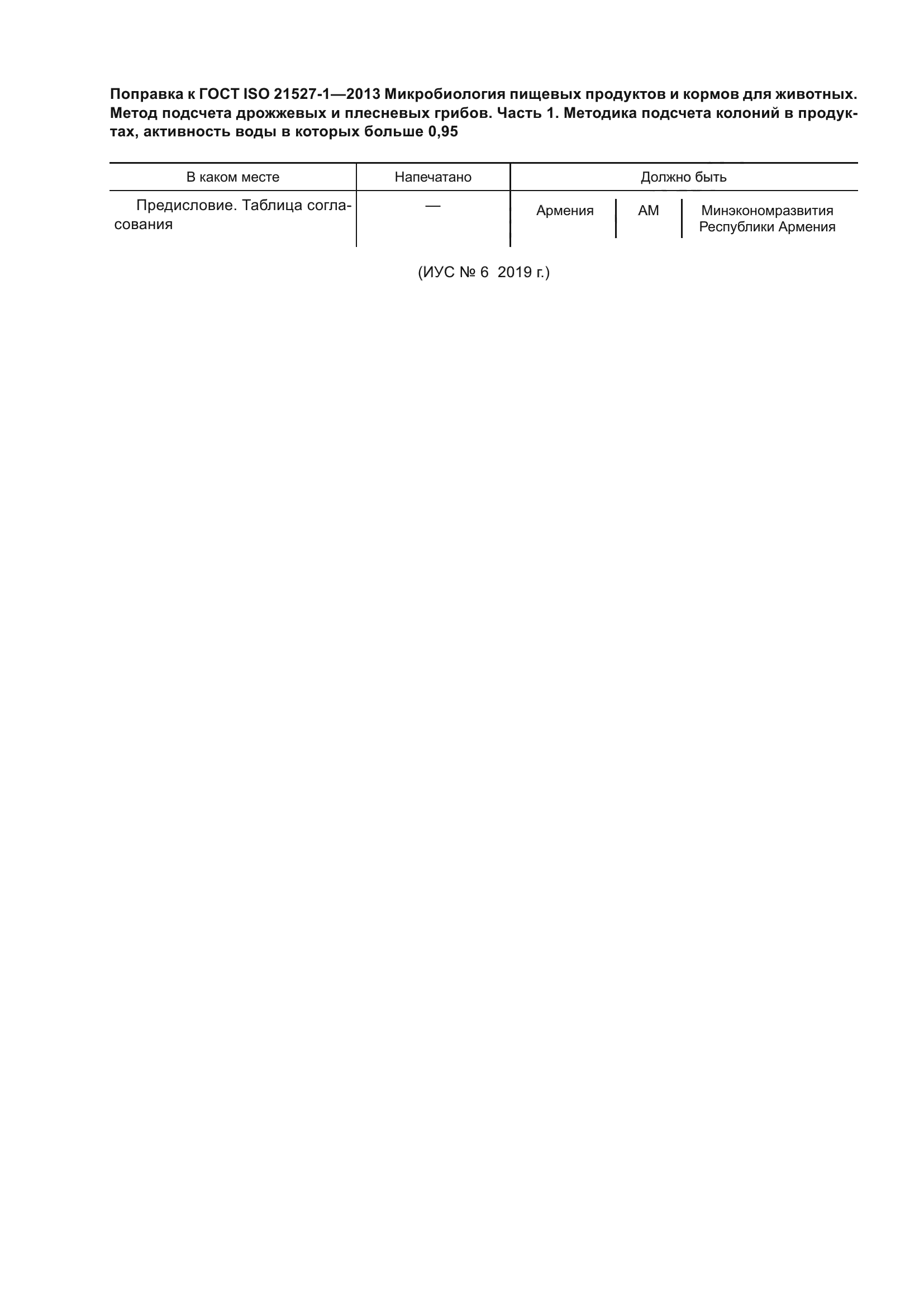 Поправка к ГОСТ ISO 21527-1-2013