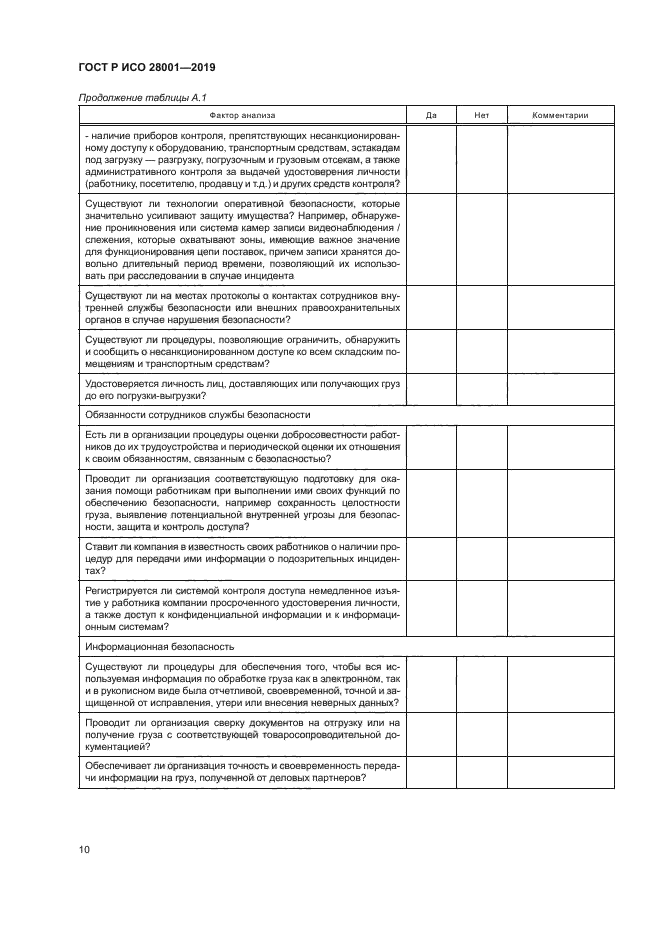 ГОСТ Р ИСО 28001-2019