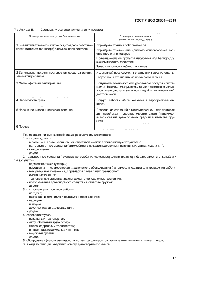 ГОСТ Р ИСО 28001-2019