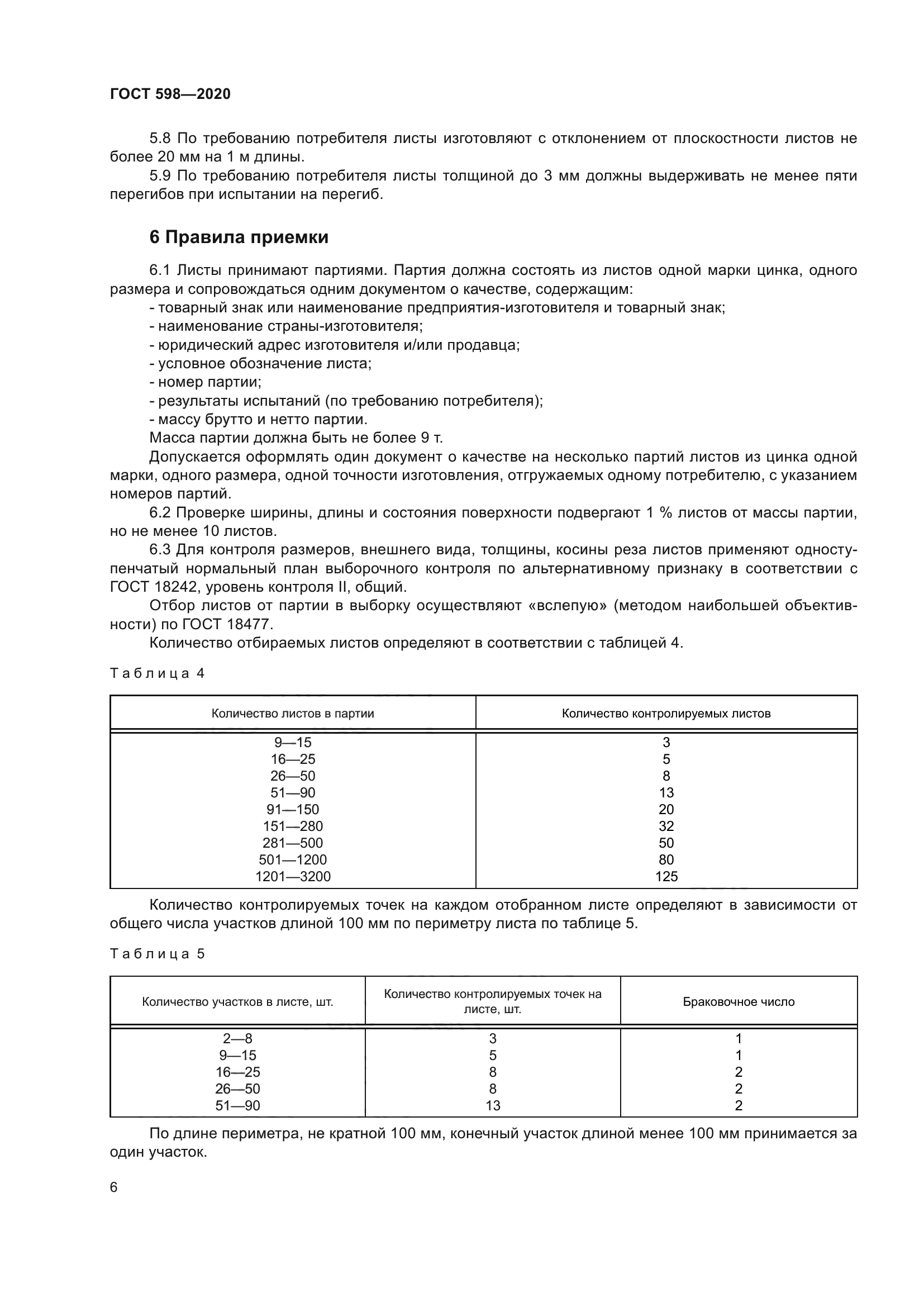 ГОСТ 598-2020