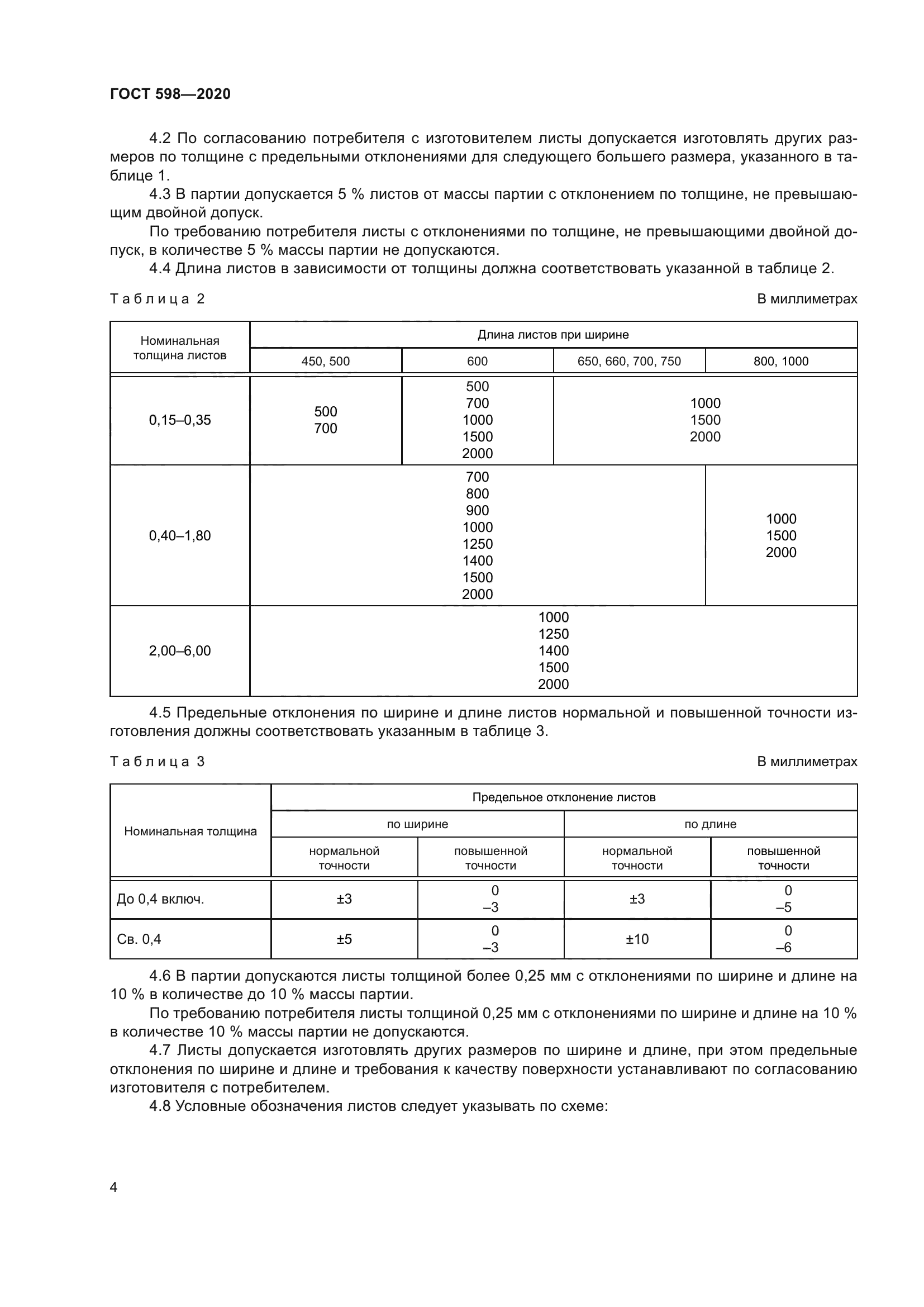 ГОСТ 598-2020