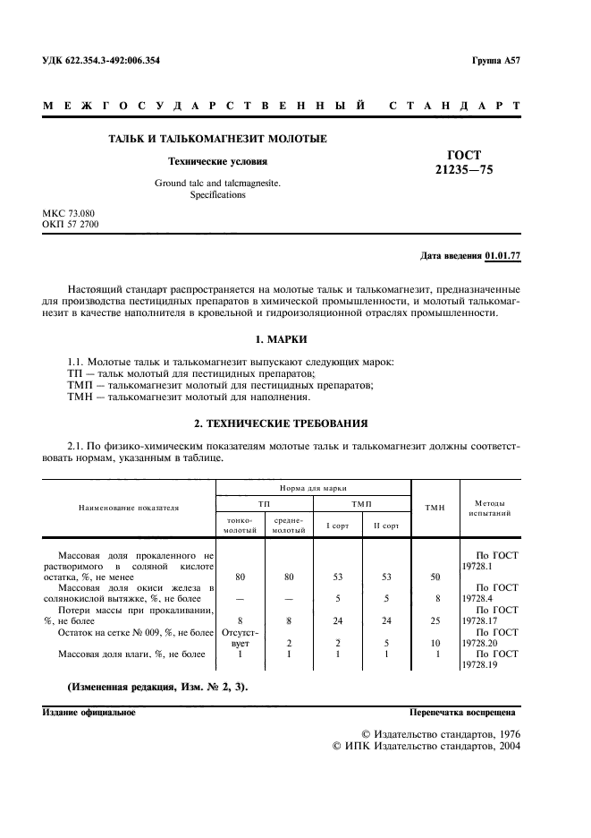 ГОСТ 21235-75