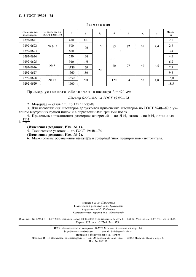 ГОСТ 19392-74