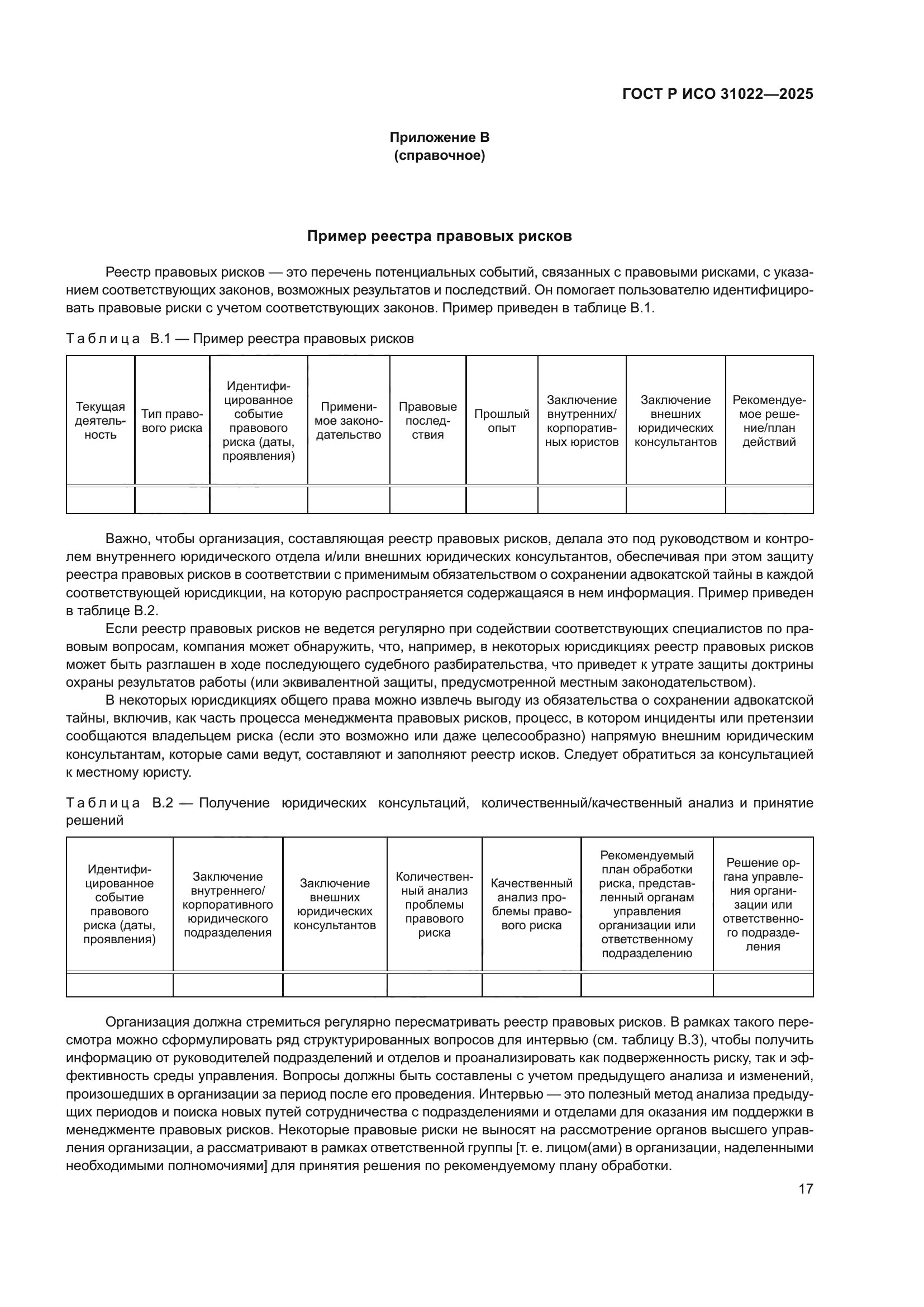 ГОСТ Р ИСО 31022-2025