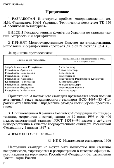 ГОСТ 18318-94
