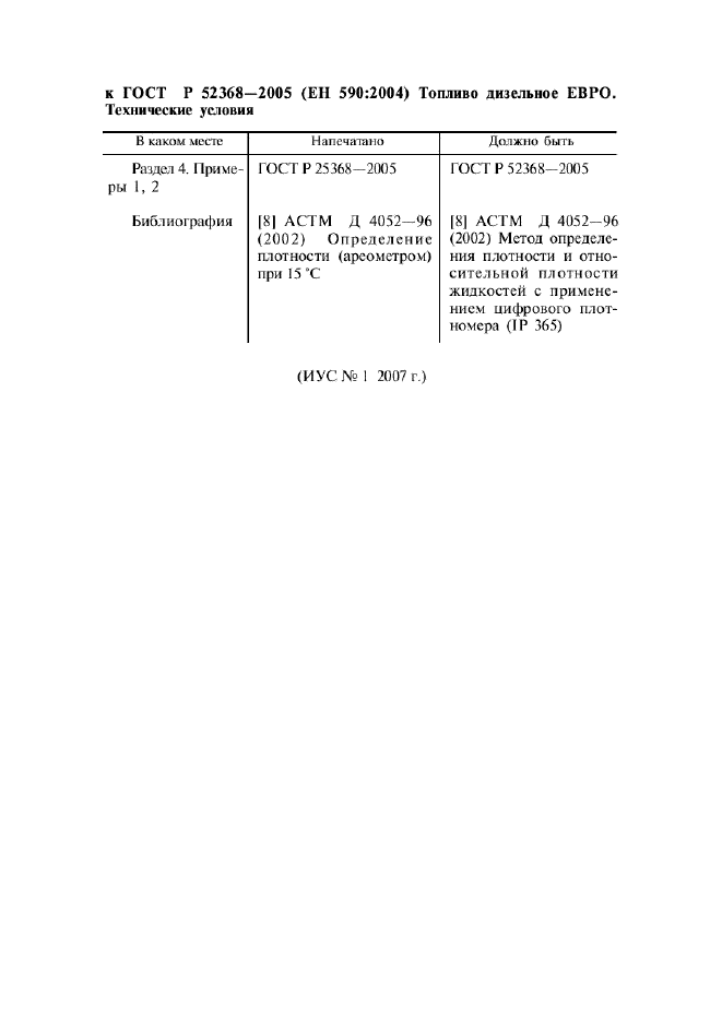 Поправка к ГОСТ Р 52368-2005