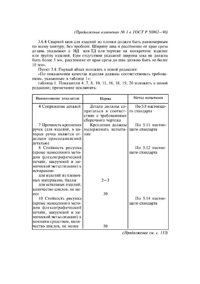 Изменение №1 к ГОСТ Р 50962-96
