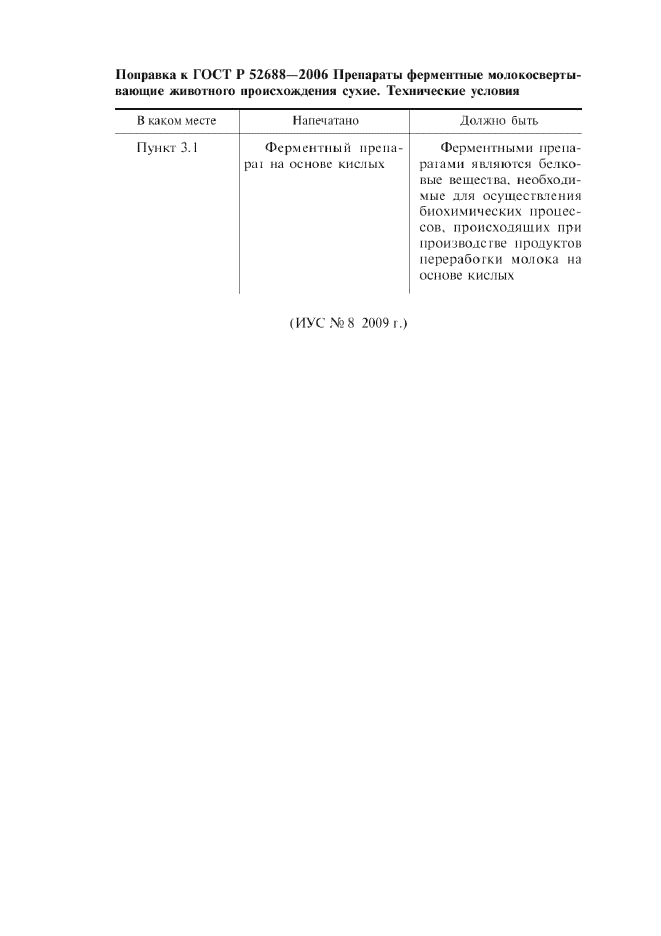 Поправка к ГОСТ Р 52688-2006