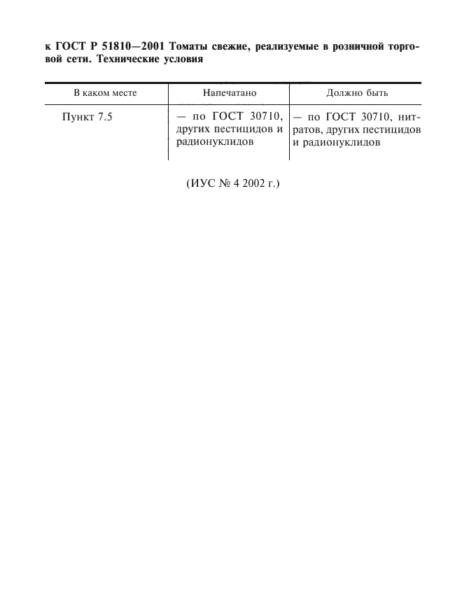 Поправка к ГОСТ Р 51810-2001