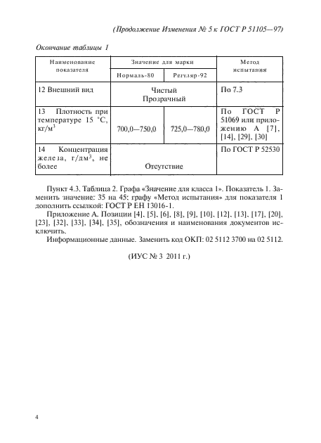 Изменение №5 к ГОСТ Р 51105-97