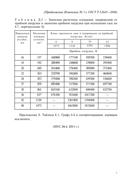 Изменение №1 к ГОСТ Р 52643-2006