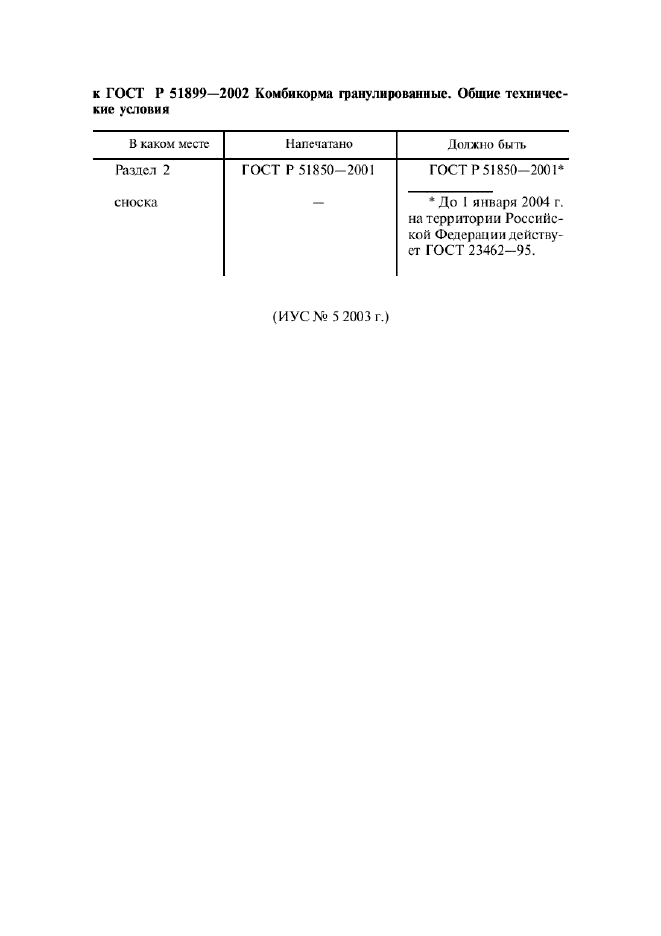 Поправка к ГОСТ Р 51899-2002