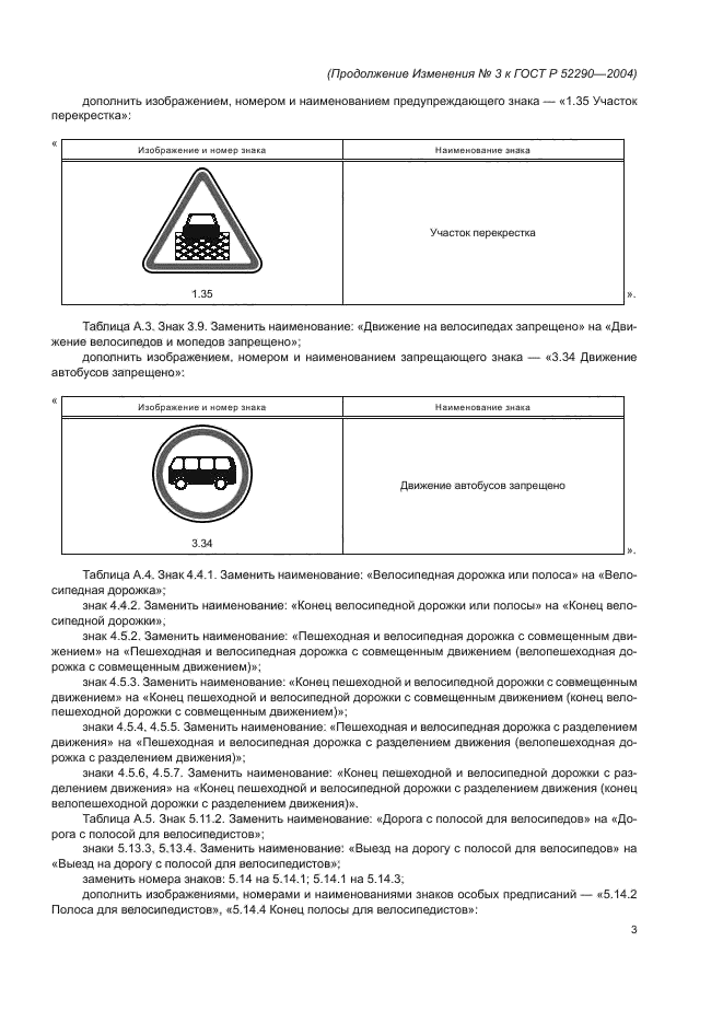 Изменение №3 к ГОСТ Р 52290-2004