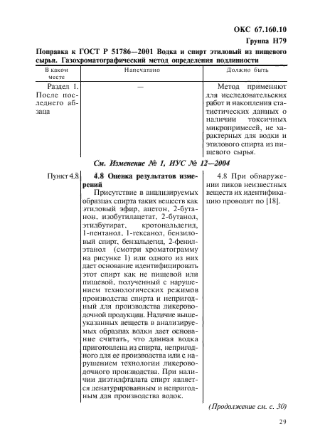 Поправка к ГОСТ Р 51786-2001