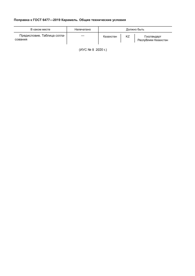 Поправка к ГОСТ 6477-2019