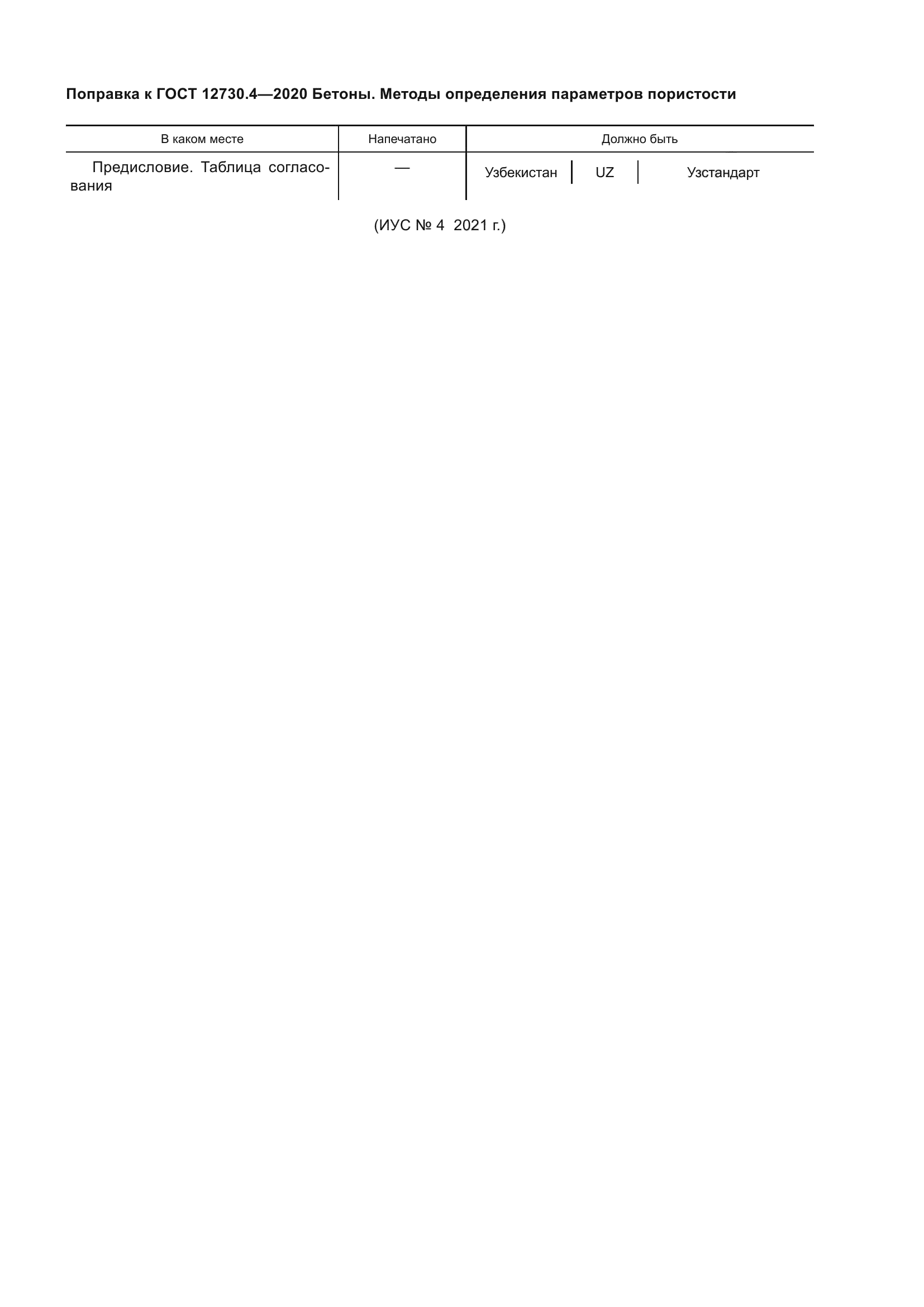 Поправка к ГОСТ 12730.4-2020