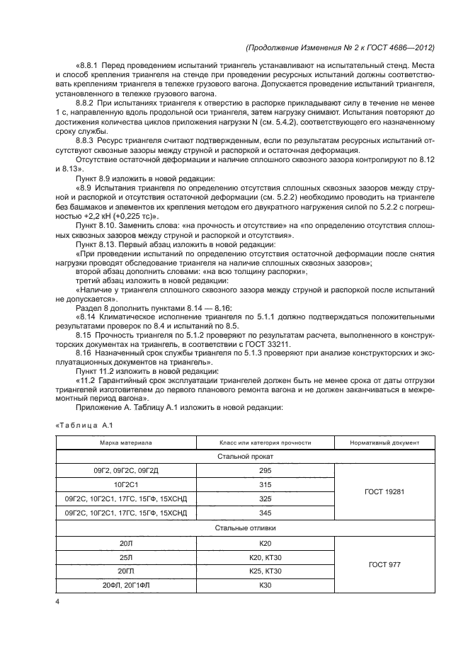 Изменение №2 к ГОСТ 4686-2012