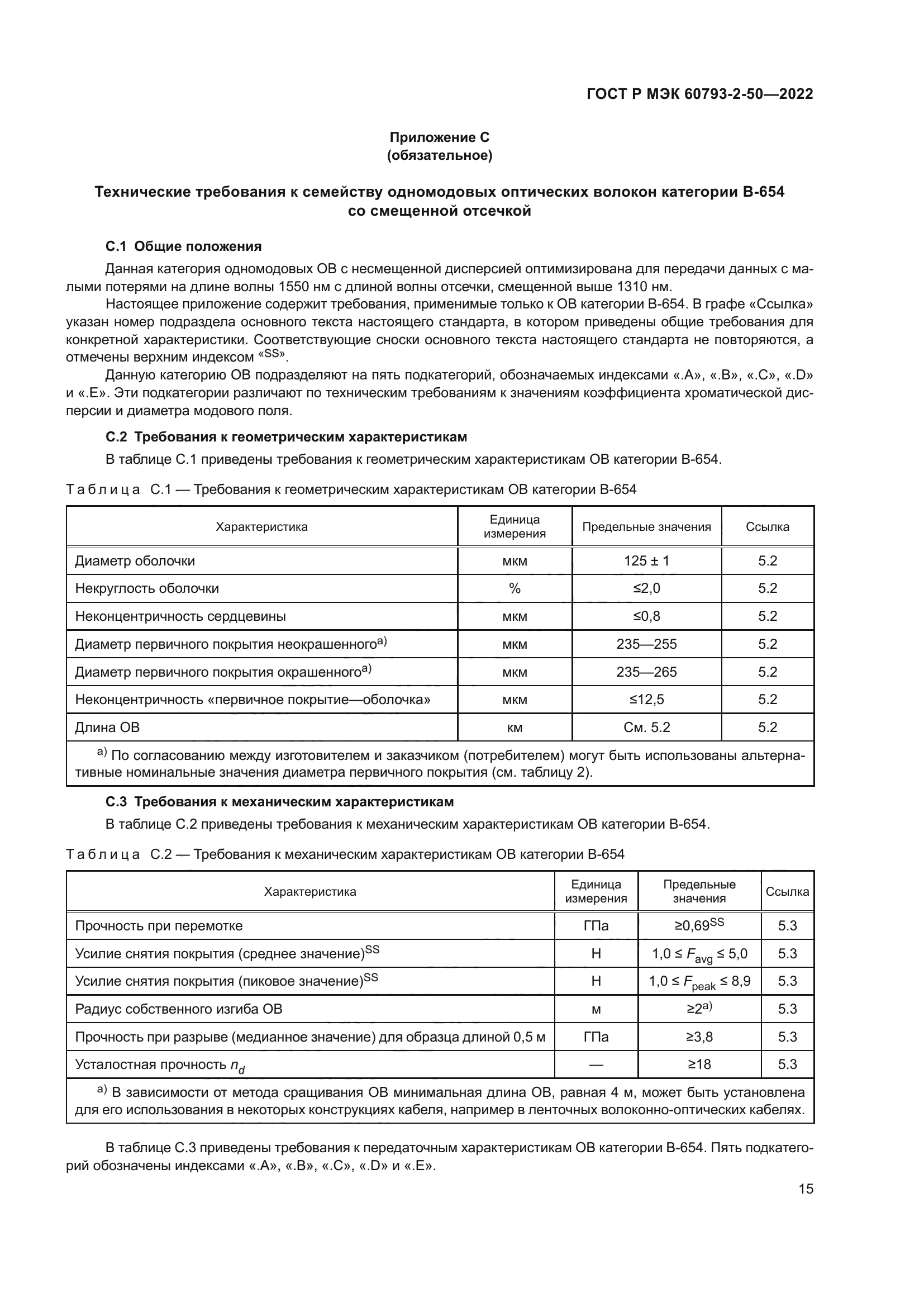 ГОСТ Р МЭК 60793-2-50-2022