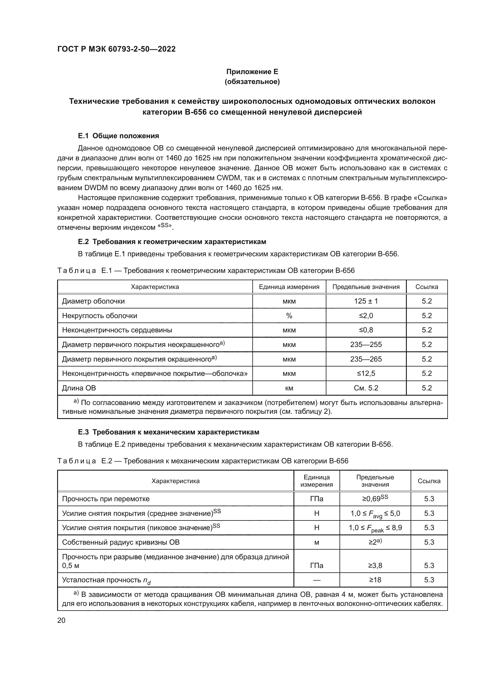 ГОСТ Р МЭК 60793-2-50-2022