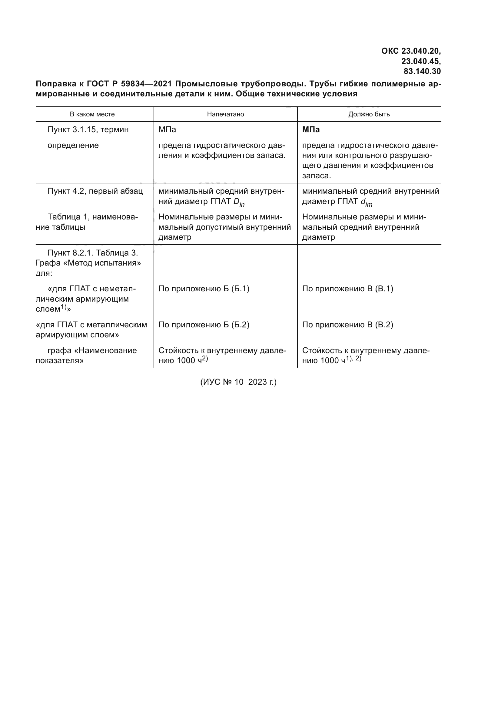 Поправка к ГОСТ Р 59834-2021